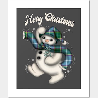 Retro snowman Posters and Art